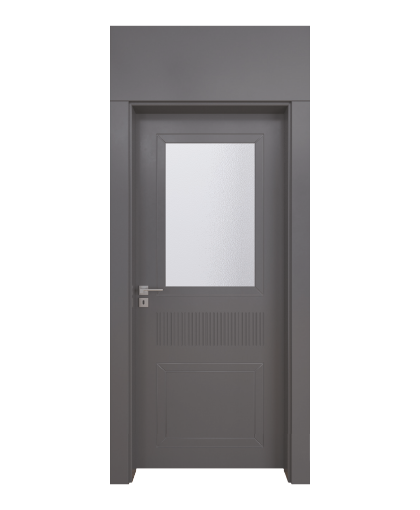 BY-162V Porte intérieure Laqué Vitrée